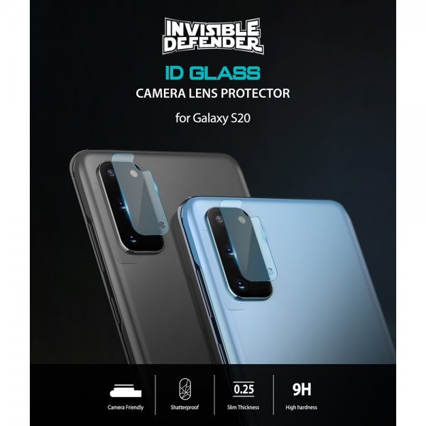 Ringke Samsung Galaxy S20 Kamerabeskytter Camera Protector Glass 3-pack