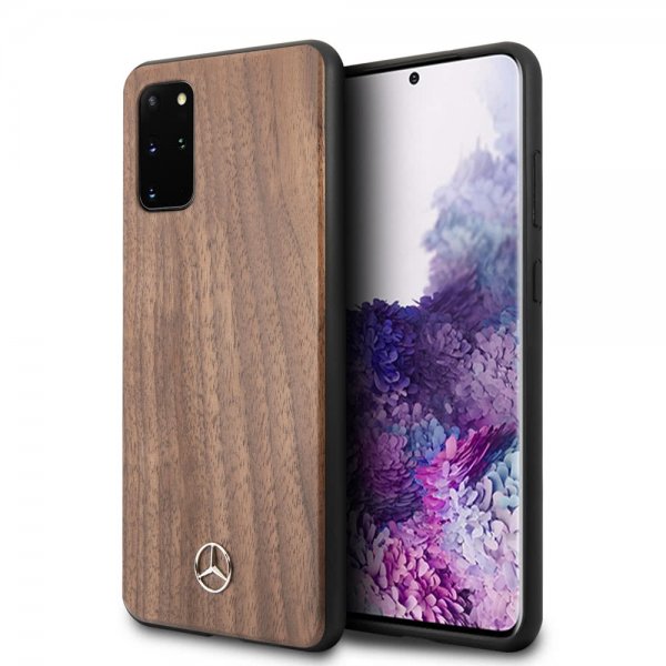 Mercedes Benz Samsung Galaxy S20 Plus Deksel Wood Line Brun