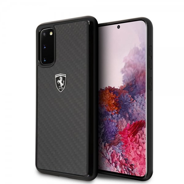 Ferrari Samsung Galaxy S20 Deksel Karbonfibertekstur Svart
