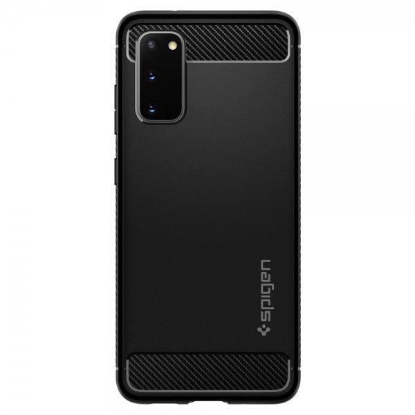 Spigen Samsung Galaxy S20 Deksel Rugged Armor Matte Black