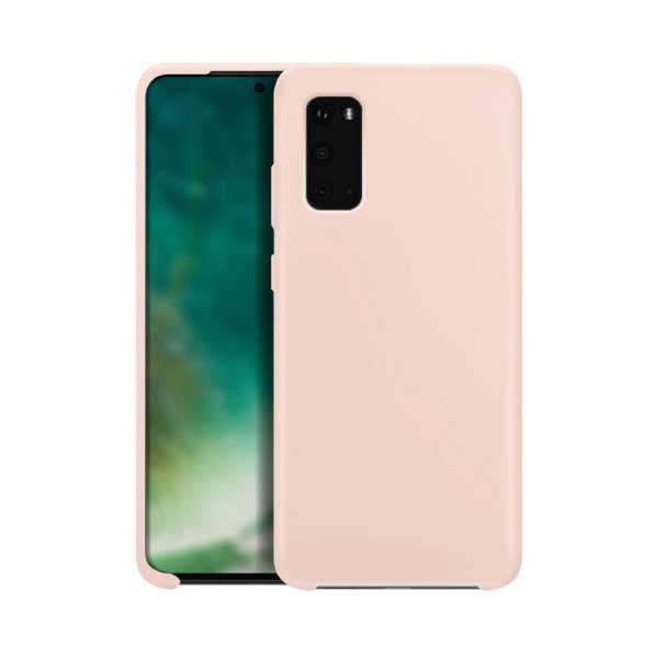 Xqisit Samsung Galaxy S20 Deksel Silikoni Case Rosa