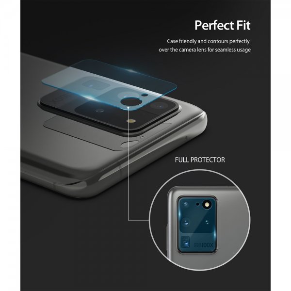 Ringke Samsung Galaxy S20 Ultra Kamerabeskytter Camera Protector Glass 3-pack