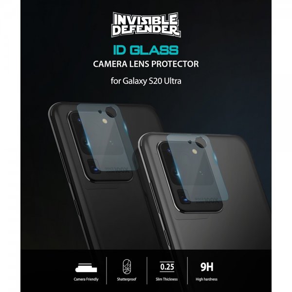 Ringke Samsung Galaxy S20 Ultra Kamerabeskytter Camera Protector Glass 3-pack