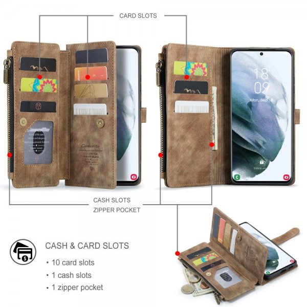 CaseMe Samsung Galaxy S21 FE Etui C30 Series Brun
