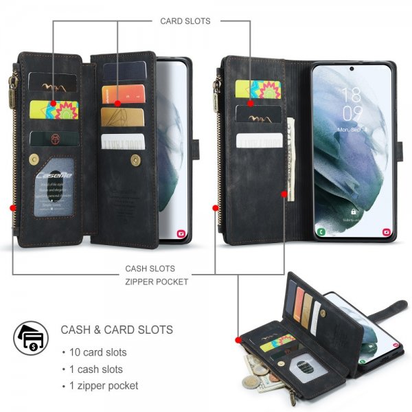 CaseMe Samsung Galaxy S21 FE Etui C30 Series Svart