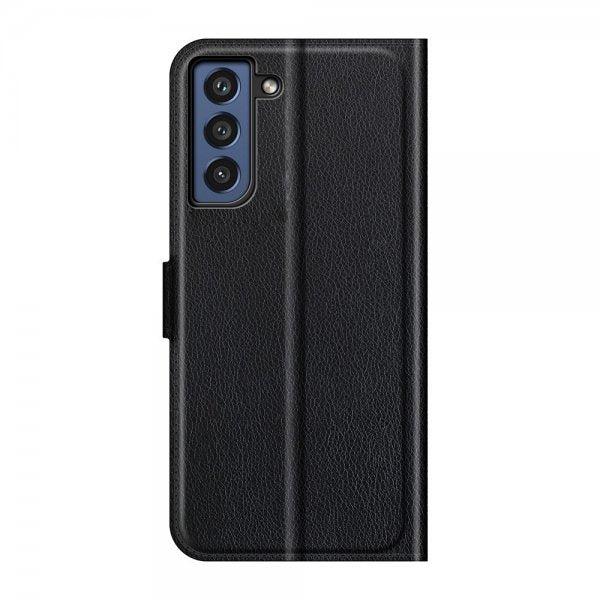 Samsung Galaxy S21 FE Etui Litchi Svart