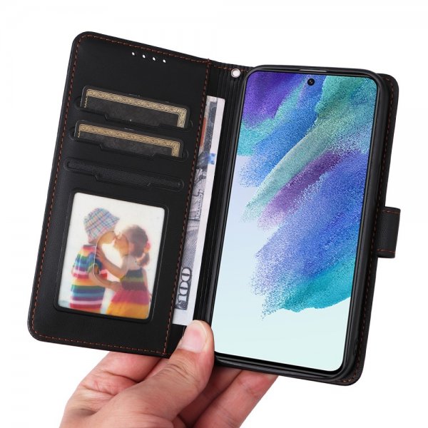 Betopnice Samsung Galaxy S21 FE Etui Avtagbart Deksel 005 Svart
