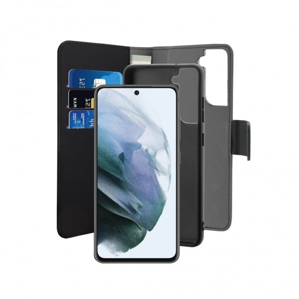 Puro Samsung Galaxy S21 FE Etui Wallet Detachable 2 in 1 Svart
