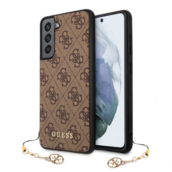 Guess Samsung Galaxy S21 FE Deksel 4G Charms Brun