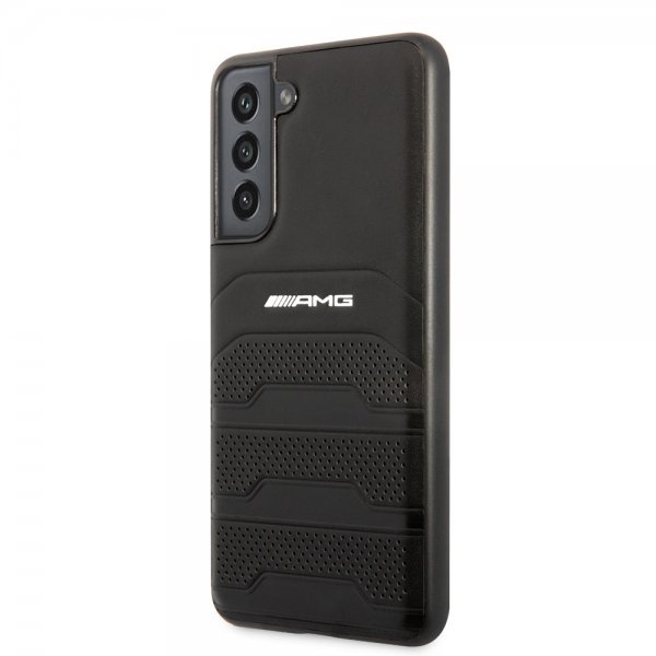 AMG Samsung Galaxy S21 FE Deksel Debossed Lines Svart