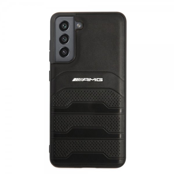 AMG Samsung Galaxy S21 FE Deksel Debossed Lines Svart