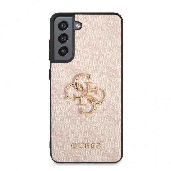 Guess Samsung Galaxy S21 FE Deksel Metal Logo Rosa
