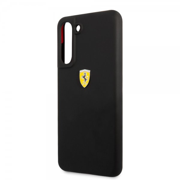 Ferrari Samsung Galaxy S21 FE Deksel Metal Logo Svart