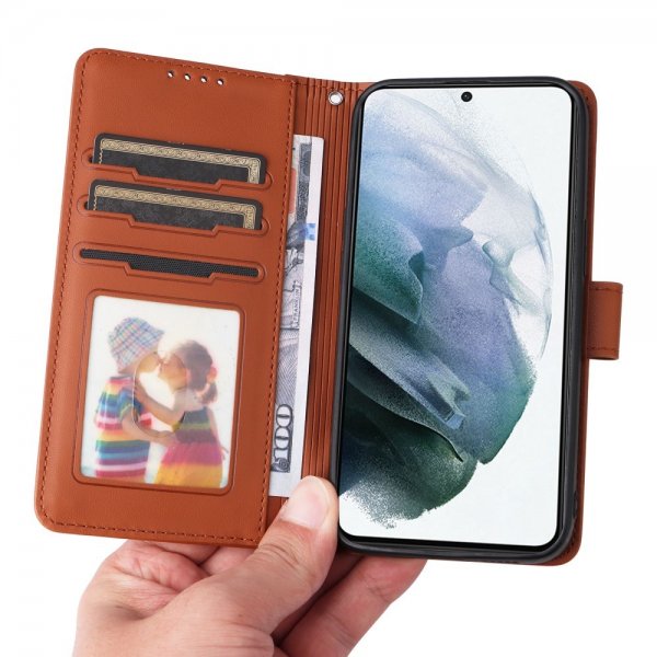 Betopnice Samsung Galaxy S21 Etui Avtagbart Deksel 005 Brun