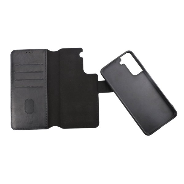 Rvelon Samsung Galaxy S21 Etui Detachable Wallet Case Svart