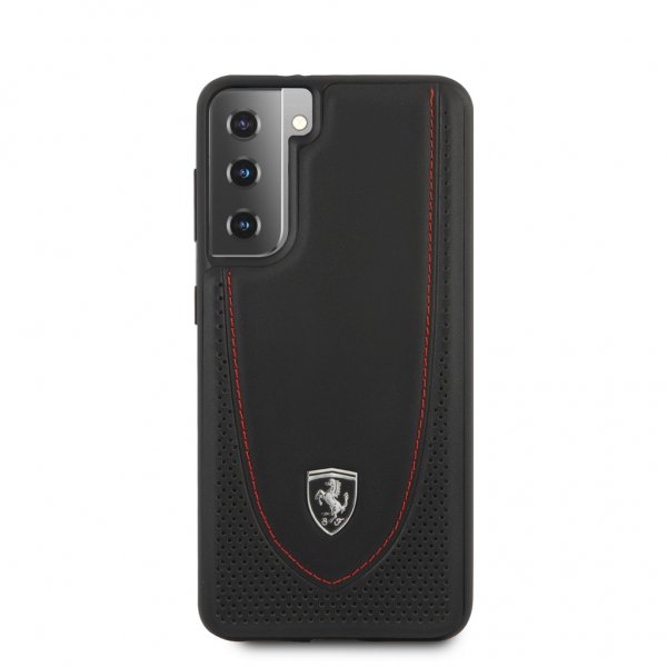 Ferrari Samsung Galaxy S21 Plus Etui Logo Perforert Svart