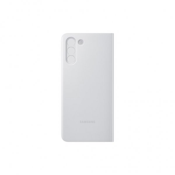 Samsung Original Galaxy S21 Plus Etui Smart Clear View Cover Lysegrå