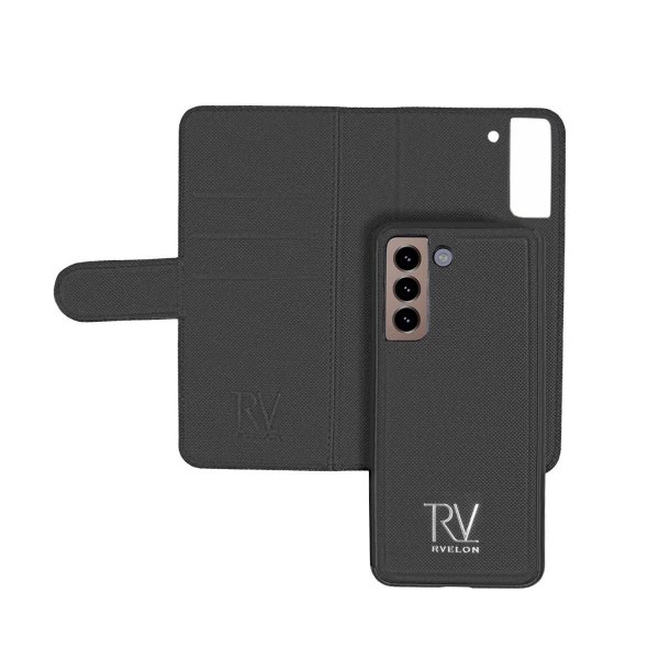 Rvelon Samsung Galaxy S21 Plus Etui Detachable Wallet Case Svart