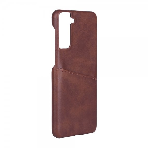 Onsala Samsung Galaxy S21 Plus Deksel med Kortlomme Brun