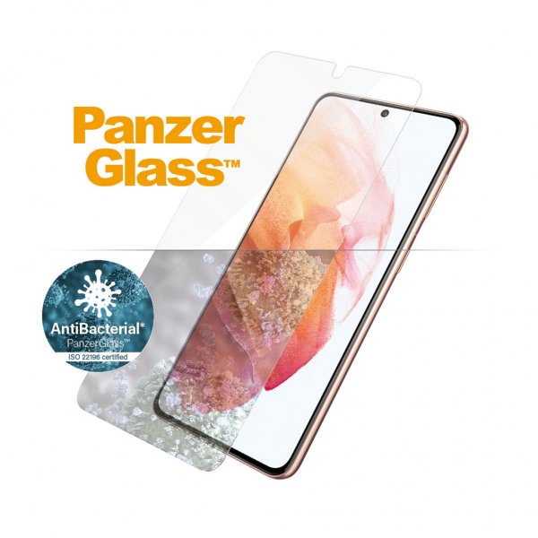 PanzerGlass Samsung Galaxy S21 Skjermbeskytter CaseFriendly Ultrasonic Fingerprint Full Glue