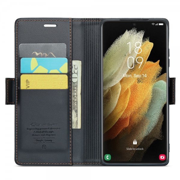 CaseMe Samsung Galaxy S21 Ultra Etui 023 Series Svart
