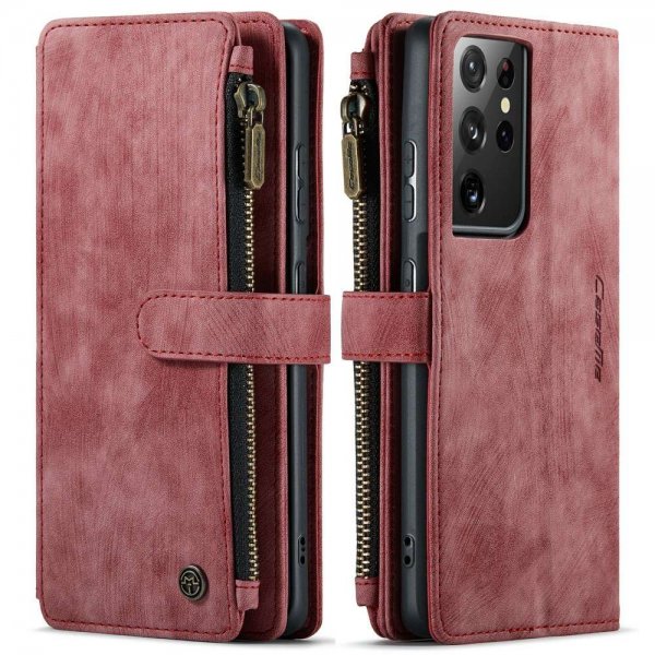 CaseMe Samsung Galaxy S21 Ultra Etui C30 Series Rød