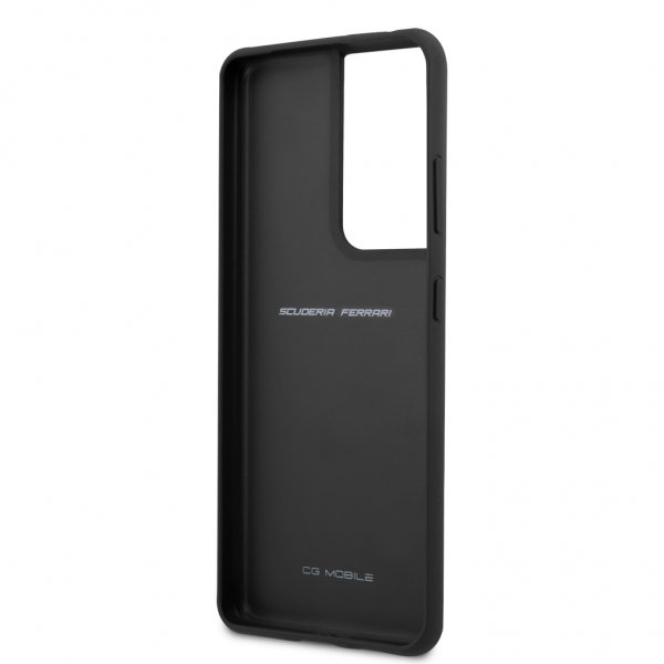 Ferrari Samsung Galaxy S21 Ultra Etui Logo Perforert Svart