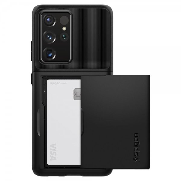 Spigen Samsung Galaxy S21 Ultra Deksel Slim Armor CS Svart