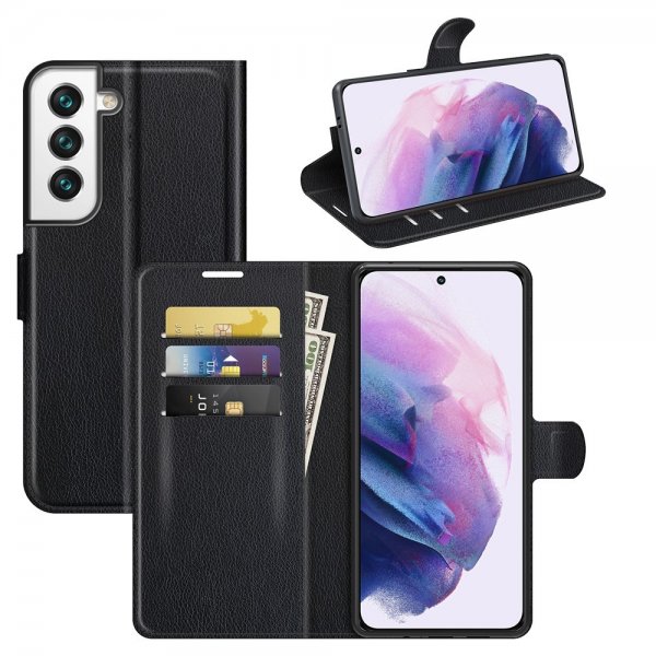 Nordic Covers Samsung Galaxy S22 Etui Litchi Raven Black