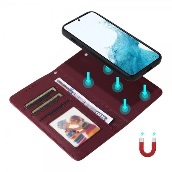 Betopnice Samsung Galaxy S22 Etui Avtagbart Deksel 005 Rød