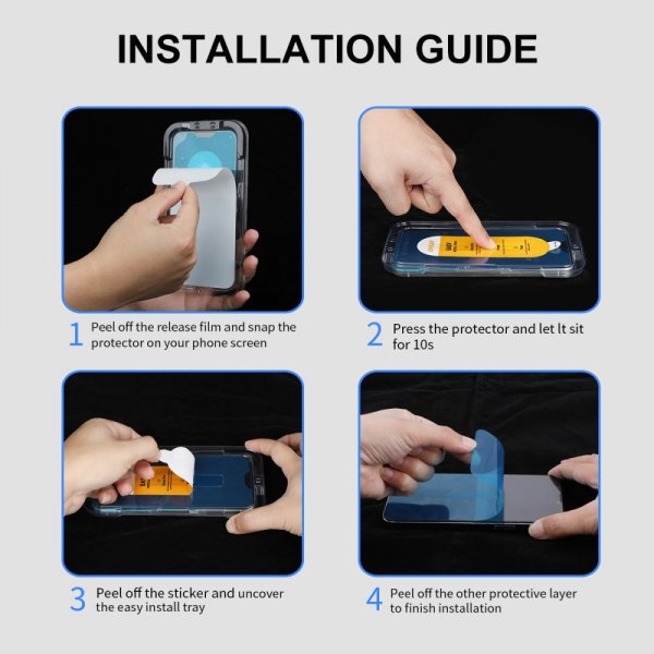 ENKAY Samsung Galaxy S22/Galaxy S23 Skjermbeskytter Monteringsramme Easy Install