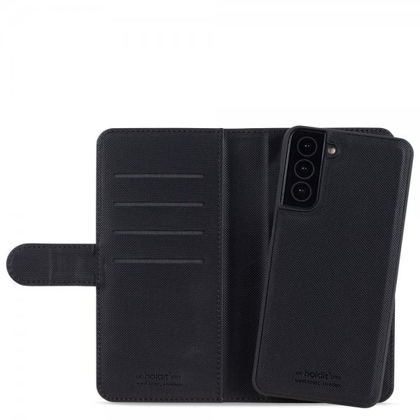 holdit Samsung Galaxy S22 Plus Etui Wallet Case Magnet Svart