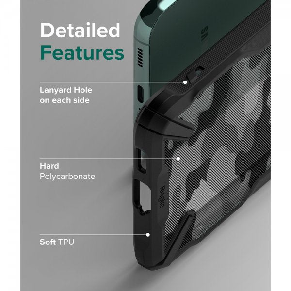 Ringke Samsung Galaxy S22 Plus Deksel Fusion-X Camo Black
