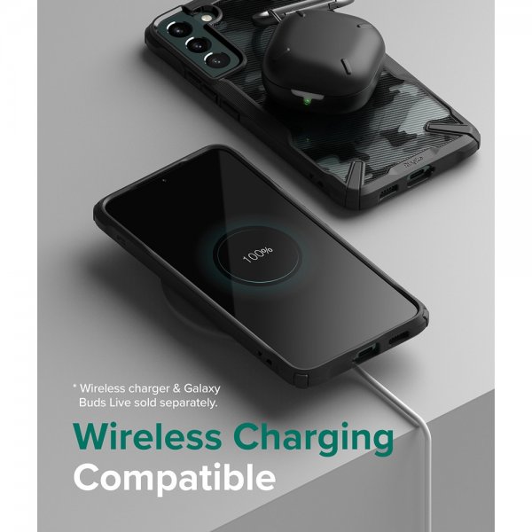 Ringke Samsung Galaxy S22 Plus Deksel Fusion-X Camo Black