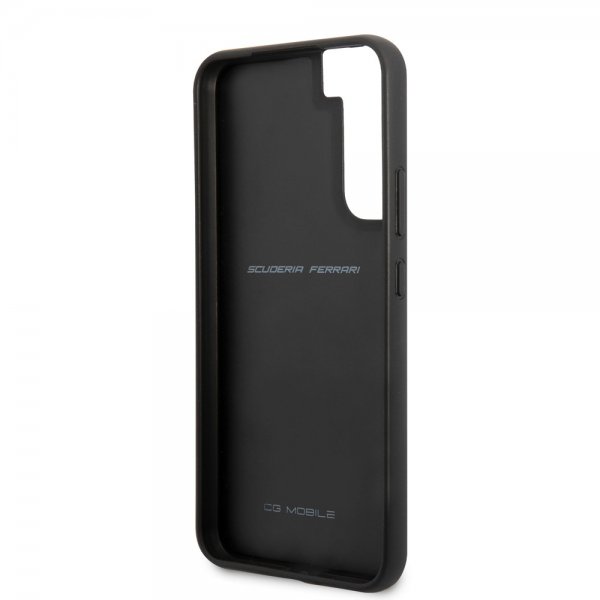 Ferrari Samsung Galaxy S22 Plus Deksel Vertical Stripe Metal Logo Svart