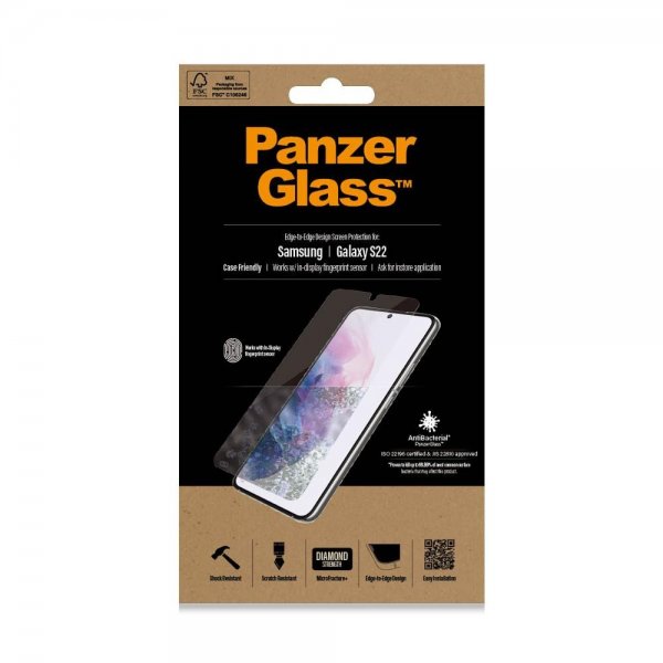 PanzerGlass Samsung Galaxy S22 Skjermbeskytter Case Friendly Fingerprint