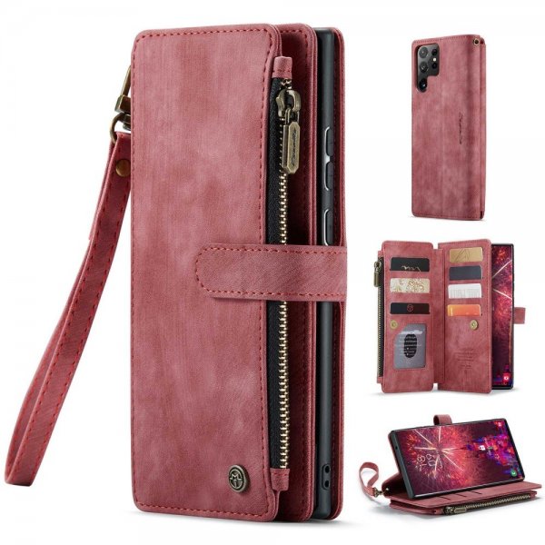 CaseMe Samsung Galaxy S22 Ultra Etui C30 Series Rød