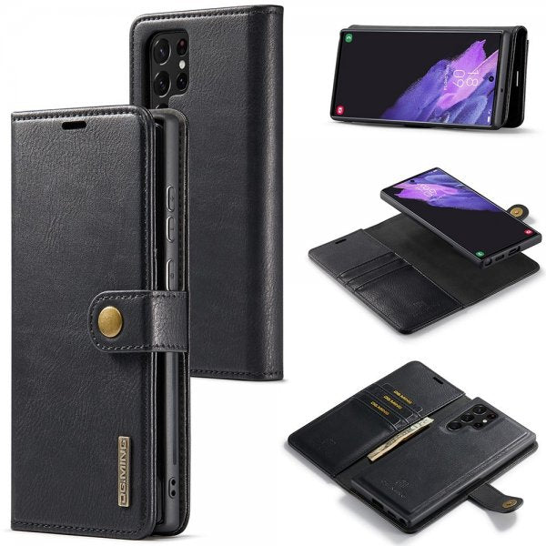 Dg.Ming Samsung Galaxy S22 Ultra Etui Avtagbart Deksel Svart