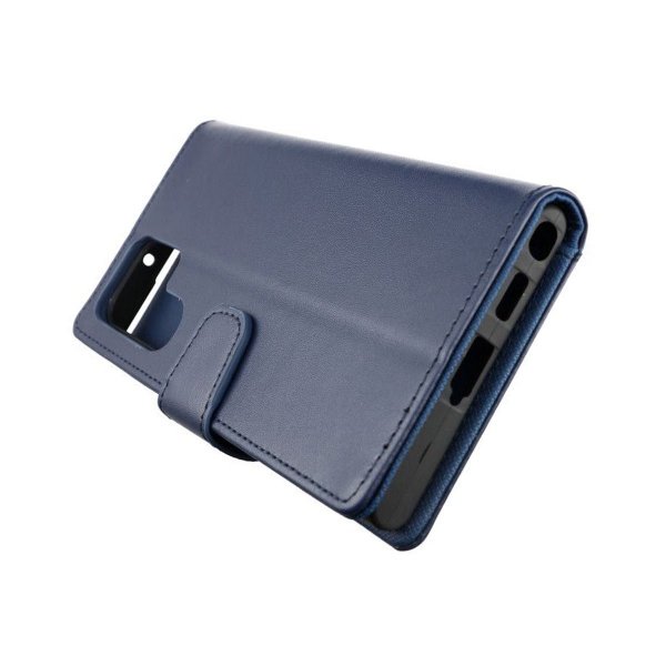 Rvelon Samsung Galaxy S22 Ultra Etui Utbrettbar Kortlomme Blå