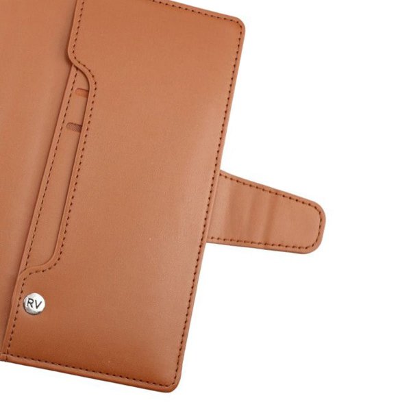 Rvelon Samsung Galaxy S22 Ultra Etui Utbrettbar Kortlomme Brun