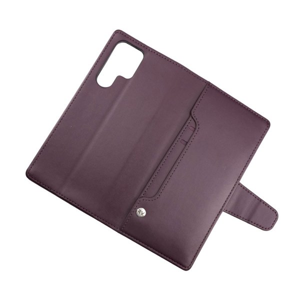 Rvelon Samsung Galaxy S22 Ultra Etui Utbrettbar Kortlomme Lilla