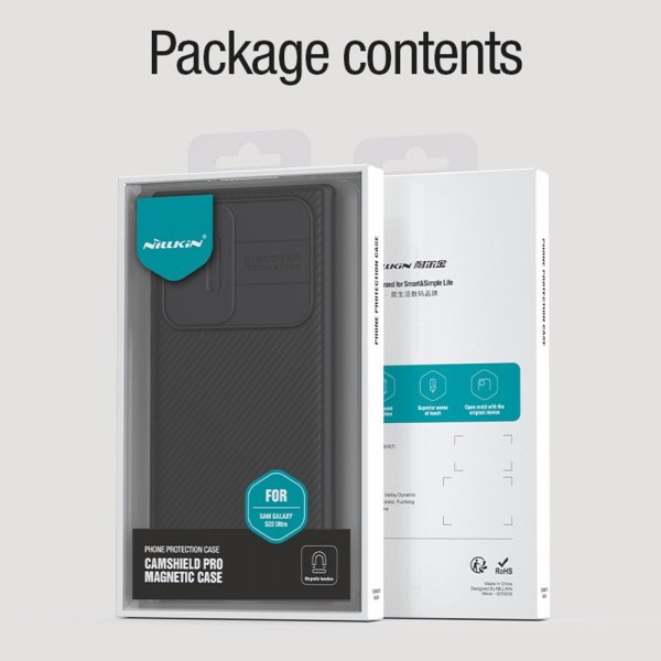 Nillkin Samsung Galaxy S22 Ultra Deksel CamShield Pro MagSafe Svart