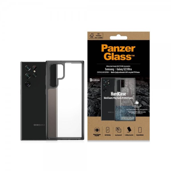 PanzerGlass Samsung Galaxy S22 Ultra Deksel HardCase Crystal Black