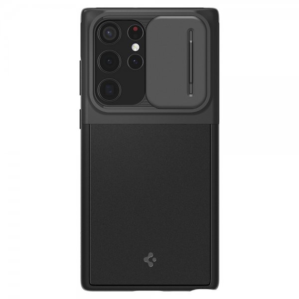 Spigen Samsung Galaxy S22 Ultra Deksel Optik Armor Svart