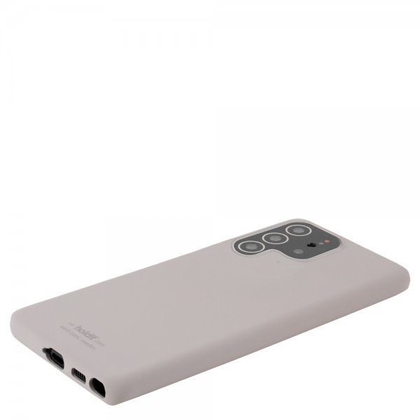 holdit Samsung Galaxy S22 Ultra Deksel Silikon Taupe
