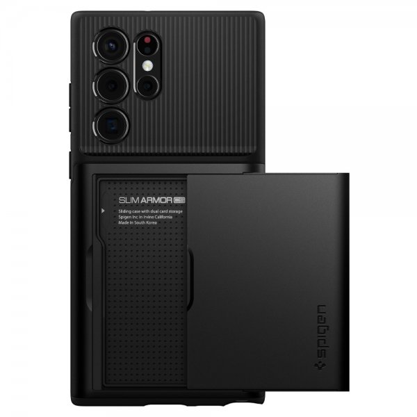 Spigen Samsung Galaxy S22 Ultra Deksel Slim Armor CS Svart