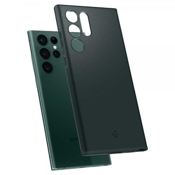 Spigen Samsung Galaxy S22 Ultra Deksel Thin Fit Abyss Green