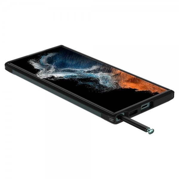 Spigen Samsung Galaxy S22 Ultra Deksel Tough Armor Abyss Green