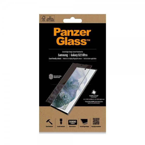 PanzerGlass Samsung Galaxy S22 Ultra Skjermbeskytter Case Friendly Fingerprint