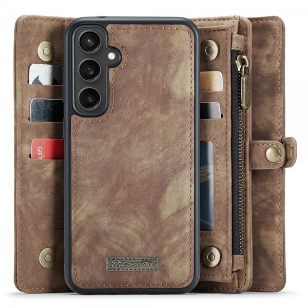 CaseMe Samsung Galaxy S23 FE Etui 008 Series Avtakbart Deksel Brun
